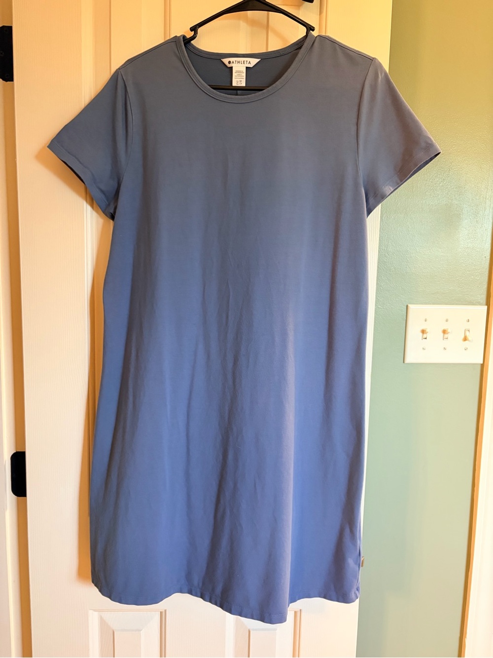 Athleta Slate Blue Short-Sleeve T-Shirt Dress